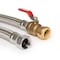 Quickfitting 3/4in Push-Fit Ball Valve x 3/4in FIP x 18in Full Port Stainless Steel Water Heater Connector LF7245FPR - alternate 3